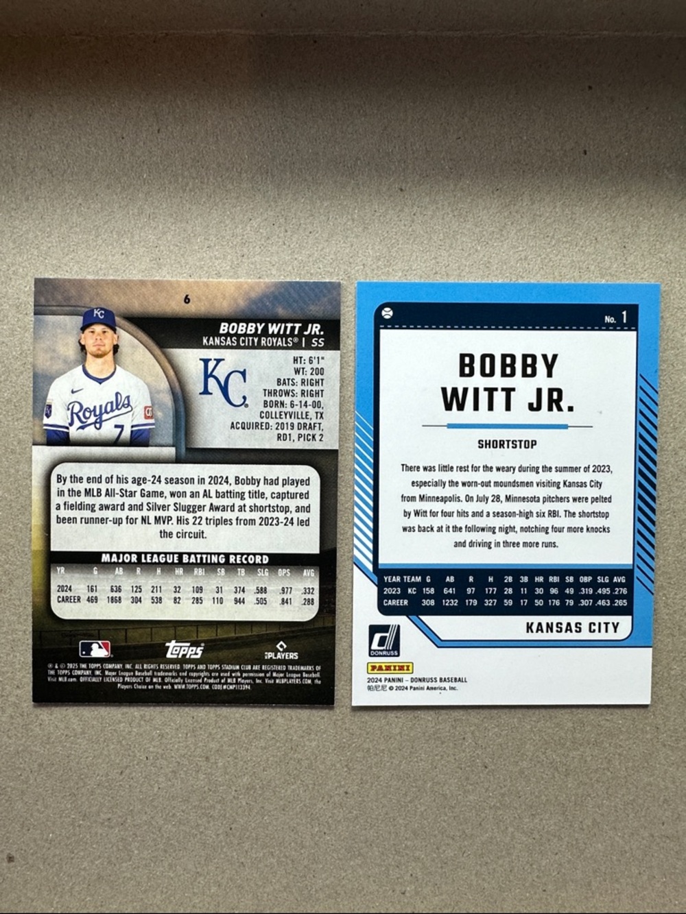 Jac Caglianone/Pasquantino/Jensen rookie cards w/ Bobby Witt Jr & Perez (17) - Picture 10 of 16